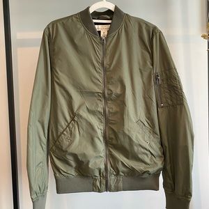 Green H&M Bomber Jacket- Worn Once- US Small- Polyamide Material